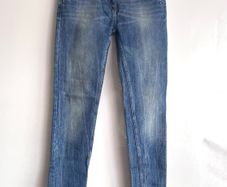 Girls F&F Blue Skinny Jeans Age 12-13 (158cm) Stud Detail Stretch Denim
