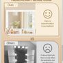 Dressing Table with 3-Colour LED Adjustable Brightness, Vanity Table with Plug and Large Mirror, Stool and Hairdryer Holder, Muti-Drawer Dressing Table, 6 Open Storage Areas Image 6