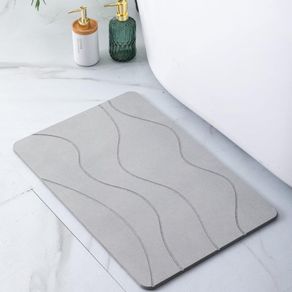 Stone Bath Mat Non Slip & Anti Mould 60 x 39 cm | Quick Dry Diatomite Shower Drying Stone | Absorbent Diatomaceous Earth Pad | Bathroom Upgrades
