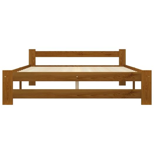 Bed Frame Honey Brown Solid Pine Wood 120x200 cm