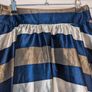 Metallic Navy Striped Pleated A-Line Full Flare Satin Midi Skirt from Traffic People Image 3