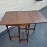 Sturdy strong Folding gateleg Antique Vintage  Arts&Crafts folding side Table Image 6