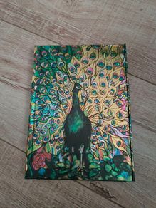 Decorative Peacock Journal - Hardcover with Magnetic Clasp