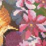 Stunning Handmade Cross Stitch Embroidery - Cats in flowers Image 3