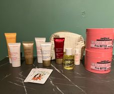 Bundle of Clarins Products with bag + 2 Soap and Glory Body Butter Tubs - Brand New