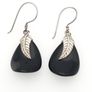 925 Sterling Silver & Black Onyx Sajen Designer Necklace And Earrings Set Image 7