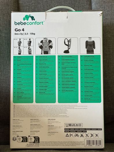 Used once. Bebeconfort Go4 Adjustable Baby Carrier from Birth to 3.5 Years, 0-15 Kg