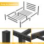Single Bed Frames with Wood Headboard  Metal Image 5