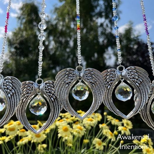 Suncatchers, Crystal, Gemstone, Birthstone, Guardian Angel Sun Catchers