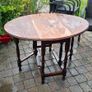 Antique mahogony dining table, gate leg. Image 2