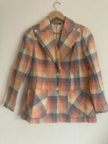 70s check blazer