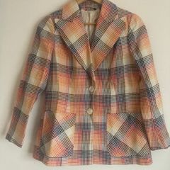 70s check blazer