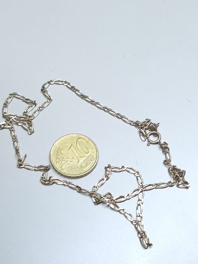 Vintage Hallmarked 9ct Solid Gold Fancy Link Chain Necklace 48cm
