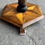 Hexagonal Damascene Fruitwood Tea Table with Mosaic Detailing, 1890s Image 7