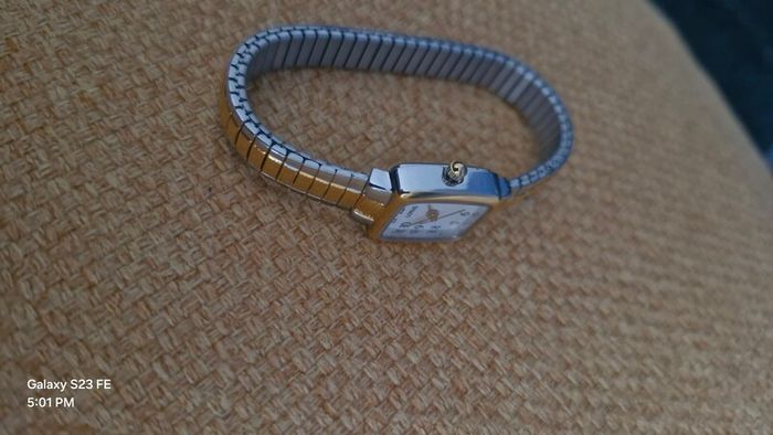 lorus quartz ladies two tone white dial expander
