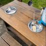 Hand made solid timber mud kitchen with stool with accessories Image 2
