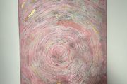 Pink and gray abstract painting