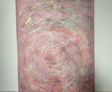 Pink and gray abstract painting