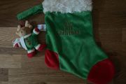 My First Christmas Stocking with teddy attached