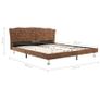 Bed Frame Brown Faux Suede Leather 150x200 cm Image 7