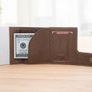 Genuine Leather Pop-Up Card Holder Wallet RFID Blocking Slim Credit Card Case Image 10