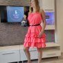 Dress with ruffles