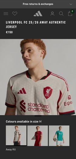 Liverpool FC 25/26 Away Authentic Jersey - Medium
