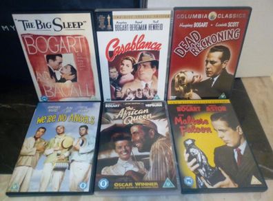 Humphrey Bogart Dvd Bundle Collection Casablanca Big Sleep African Queen Vintage Hollywood