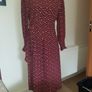 Zara burgundy midi dress uk 10 to small 12 Image 2