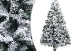 Artificial Christmas Tree with Flocked Snow Green 210 cm PVC