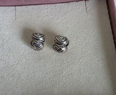 Pandora  sterling silver you're In my heart charm clips x2