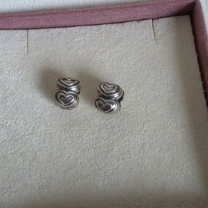 Pandora  sterling silver you're In my heart charm clips x2