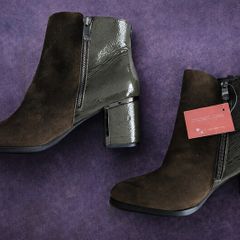 Moda in pelle New Leather Khaki metallic Chelsea boots