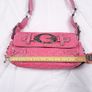 Guess Vintage Pink Croc Embossed Patent Leatherette Shoulder Bag Y2K Image 9