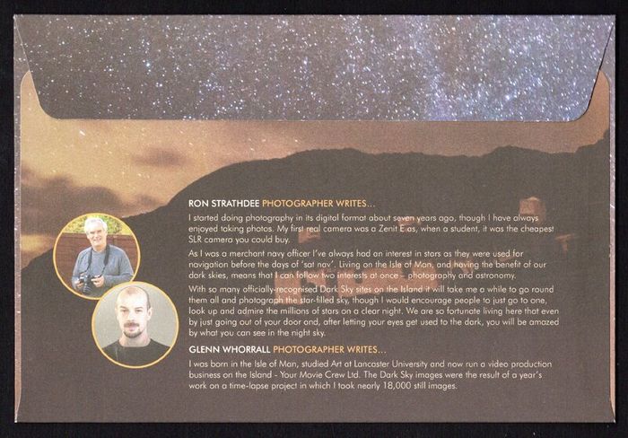 2014 Isle of Man Dark Sky Discovery Commemorative Stamps First Day Cover (FDC)