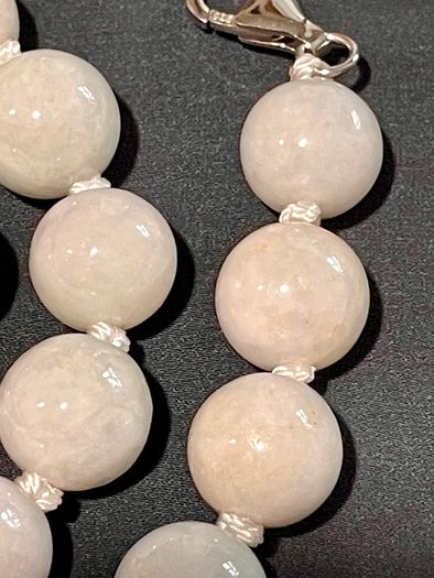 sterling silver necklace with Jadeite