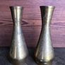 Vintage Pair Indian Brass Vases Image 2