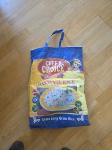 Large empty rice bag