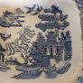 Lovely Blue and White Transferware Willow Pattern Lidless Open Vegetable Dish, Unknown Maker, Most Likely Staffordshire Made Image 3
