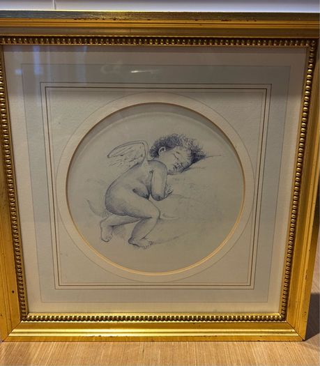 Framed Print titled "Cherub Sleeping"