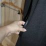 Has textil long zipped  dark grey coat size UK18 EU46 Perfect condition Postage included Image 2