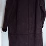 Chocolate Faux Fur Suede Long Coat Image 2