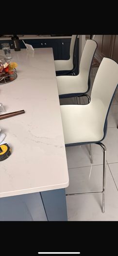 kitchen high stools blue set of three