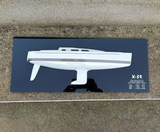 Vintage X-34 Yachts half model wall display c1980