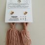 Pom pom mocha colour drop earrings Image 2