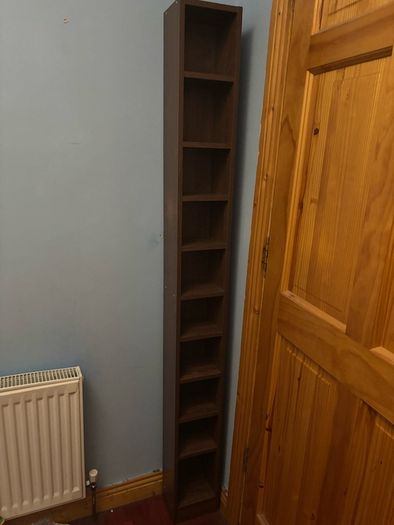 CD shelf wooden, brown