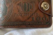 brown leather wallet for cash and cards