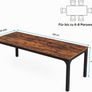 Industrial Dining Table 6-8 People with Sturdy Metal Legs Image 2