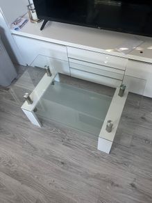 Glass coffee table