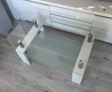 Glass coffee table